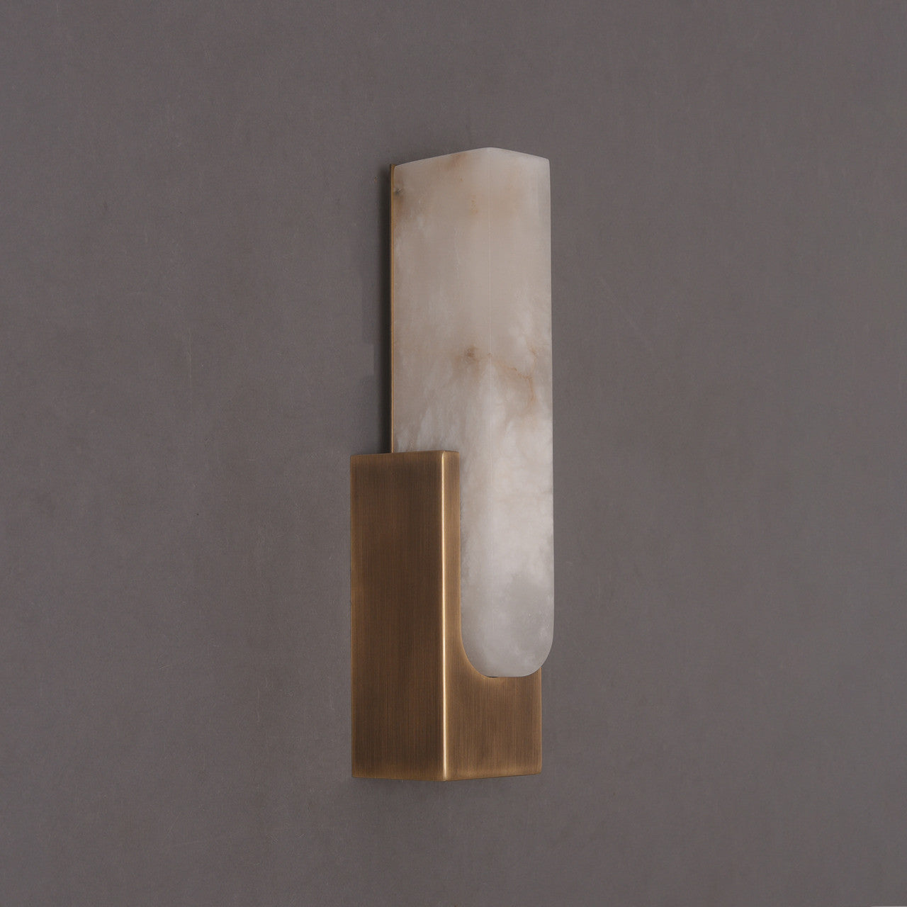 Oracle Alabaster Brass Wall Sconce