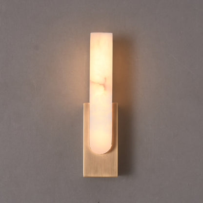 Oracle Alabaster Brass Wall Sconce