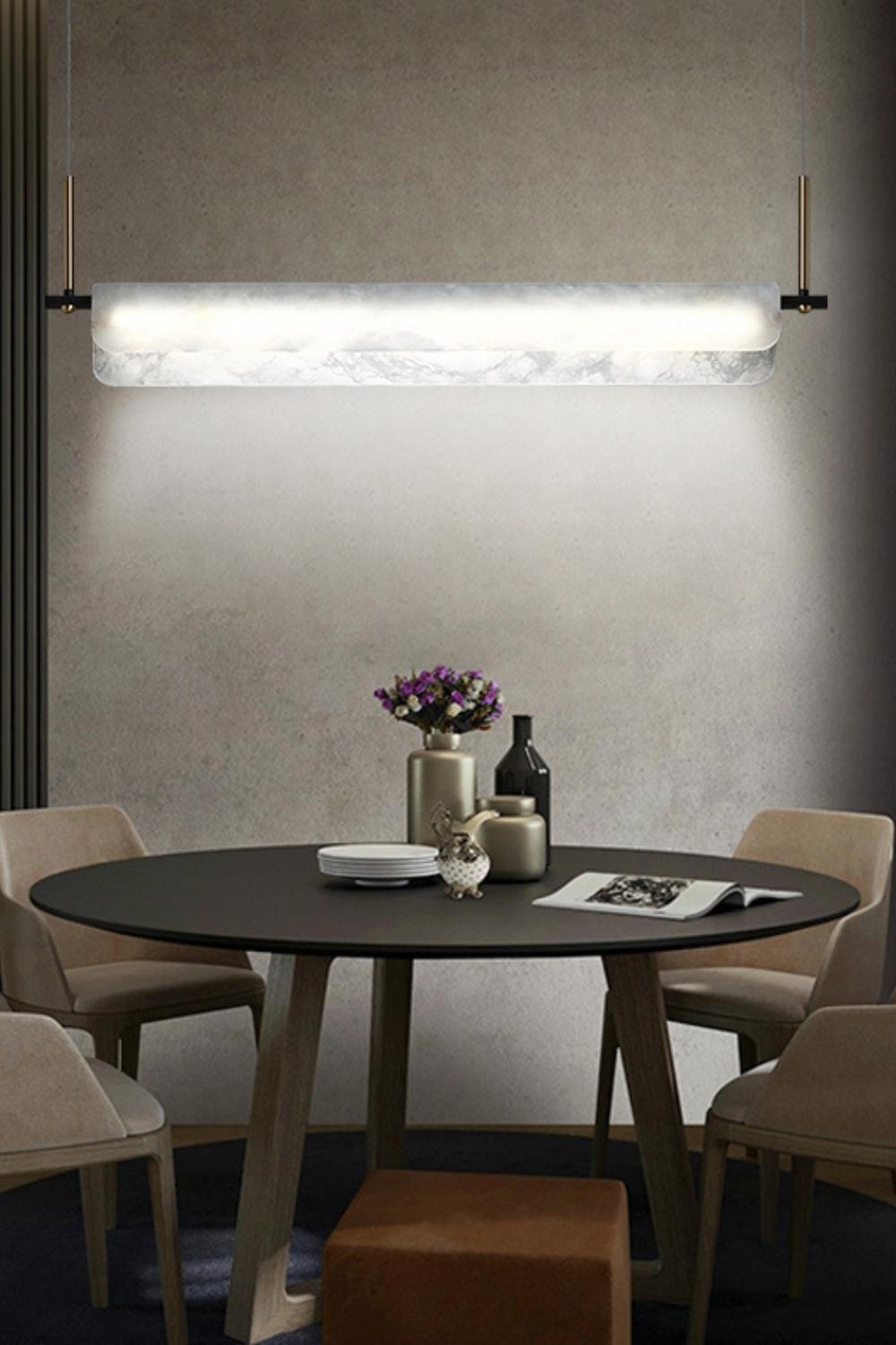 Alabaster Dining Linear Chandelier