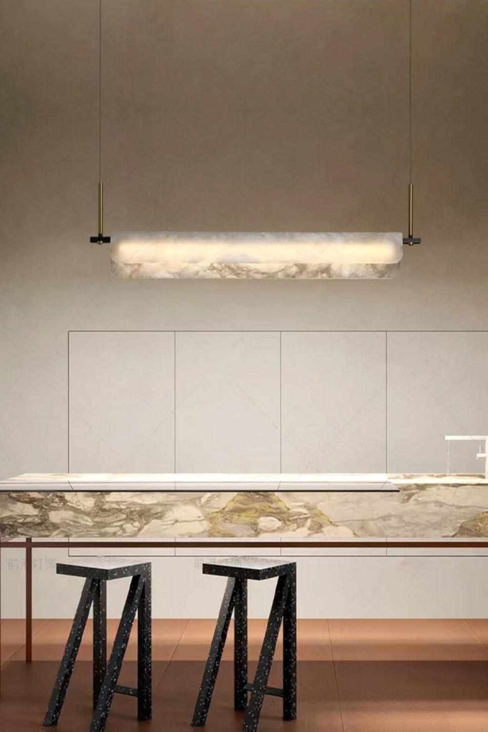 Alabaster Dining Linear Chandelier