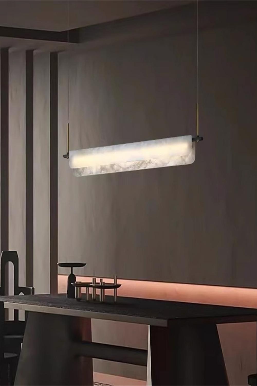 Alabaster Dining Linear Chandelier