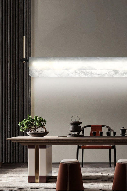 Alabaster Dining Linear Chandelier