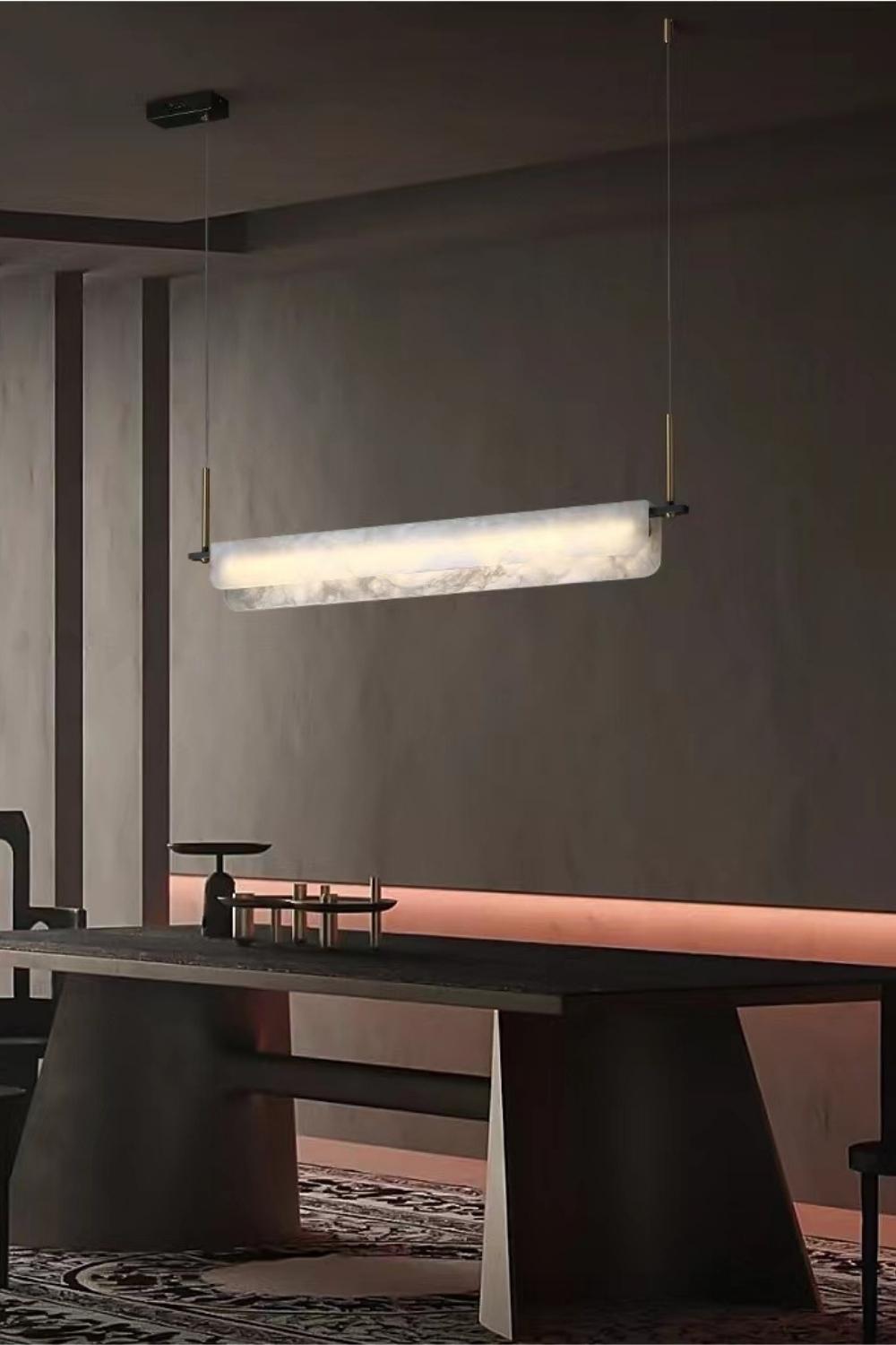 Alabaster Dining Linear Chandelier