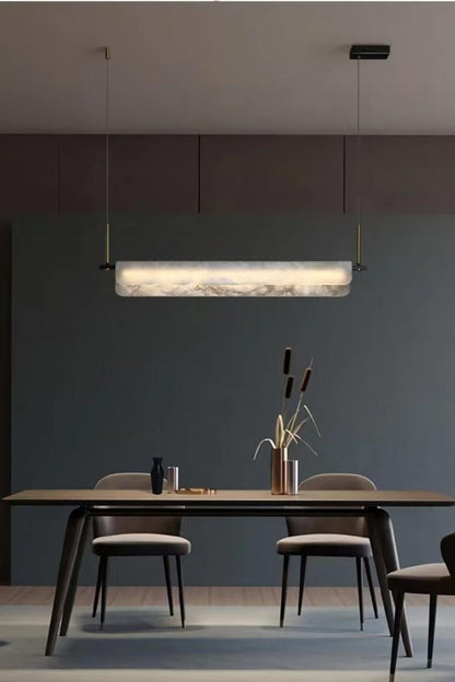 Alabaster Dining Linear Chandelier