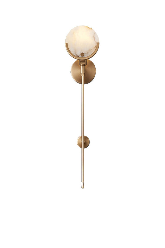 Alabaster Ava Brass Wall Lamp