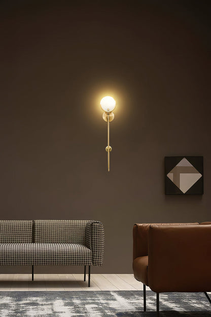 Alabaster Ava Brass Wall Lamp