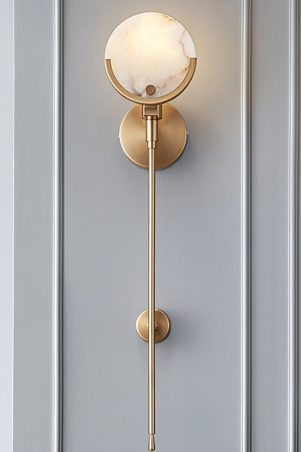 Alabaster Ava Brass Wall Lamp