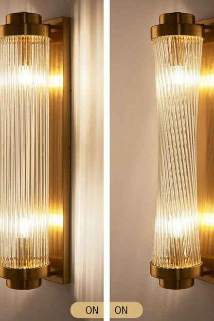 Glass Column Wall Sconce